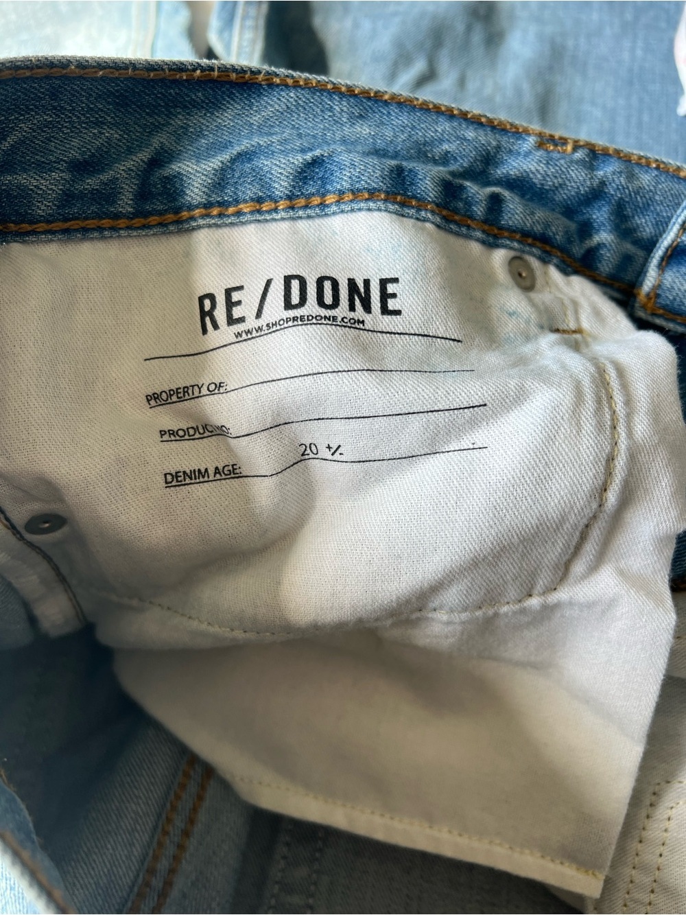 Re/Done Classic Light Blue Straight-Leg Jeans see pictures for measurements - Picture 12 of 13